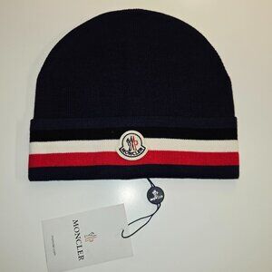 MONCLER Tricolor Virgin Wool Beanie (Unisex)